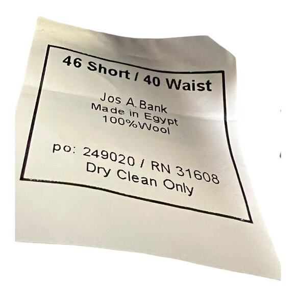 Jos. A. Bank Blue Wool Traveler Blazer Sport Coat 46 Short Preppy Navy Tailored - Picture 10 of 10